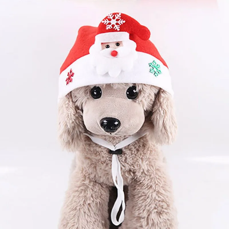 

Christmas Reindeer Elk Pet Hat Red Cap Small For Medium Large Dogs Cats Christmas Festival Accessories