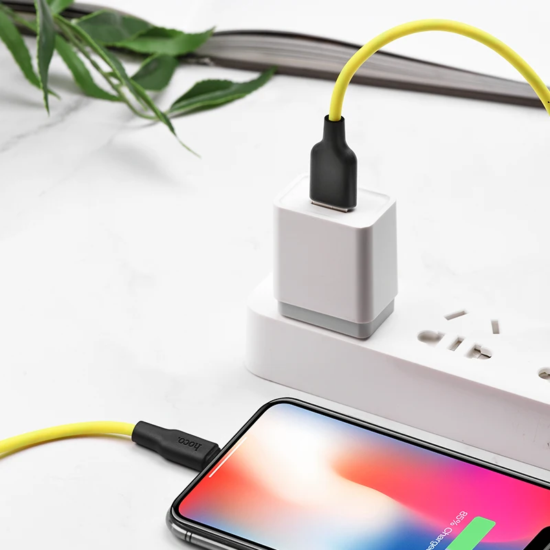 HOCO X21Plus, 20 шт./лот,, 2 м, мягкий силиконовый usb-кабель для iPhone, кабель типа C, микрокабель для samsung USB-C, зарядный провод