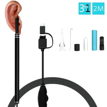 

Wireless WiFi Ear Cleaner Earpick Endoscope 5.5mm Lens Otoscope Earwax Cleaning Spoon Remover for Smartphone PC