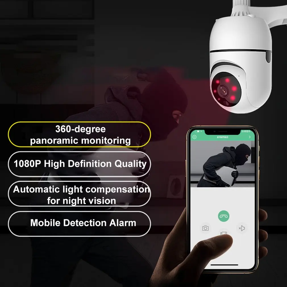 Per La Casa Senza Fili di Wifi di Sicurezza Della Macchina Fotografica 355 Gradi Telecamera di Sorv