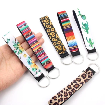 

Phone Case Wallet Long Ribbon For Bag Charms Car Key Ring Flower Pattern Cloth Band Keychain