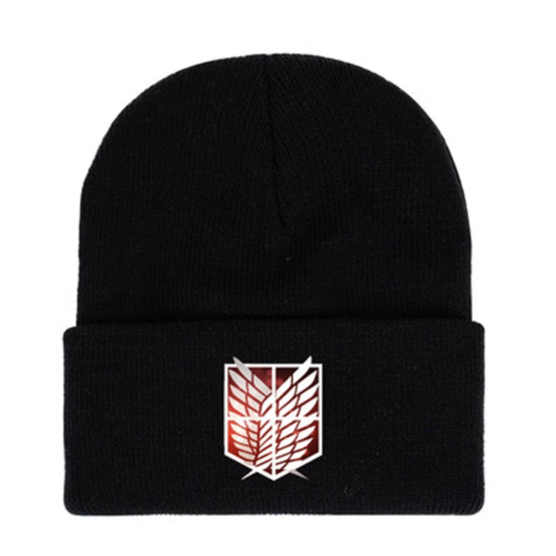 Japan Anime Attack on Titan Knitted Hat Cap red cloud Cosplay Autumn Winter Warm Hat Men Women Boys Girls Beanies Cap Party Gift timberland skully Skullies & Beanies