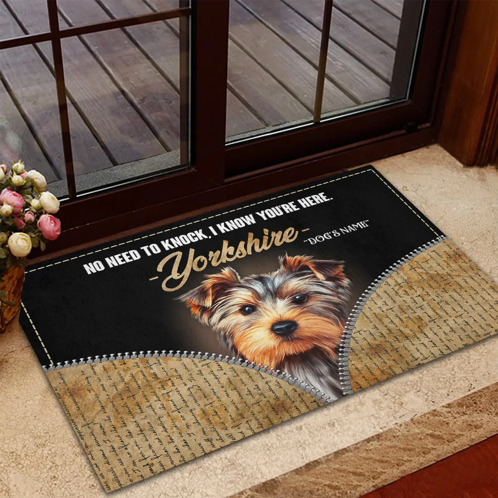 CLOOCLYorkshireTerrierDogsPrintedDoormatEntranceCarpetFloorMat