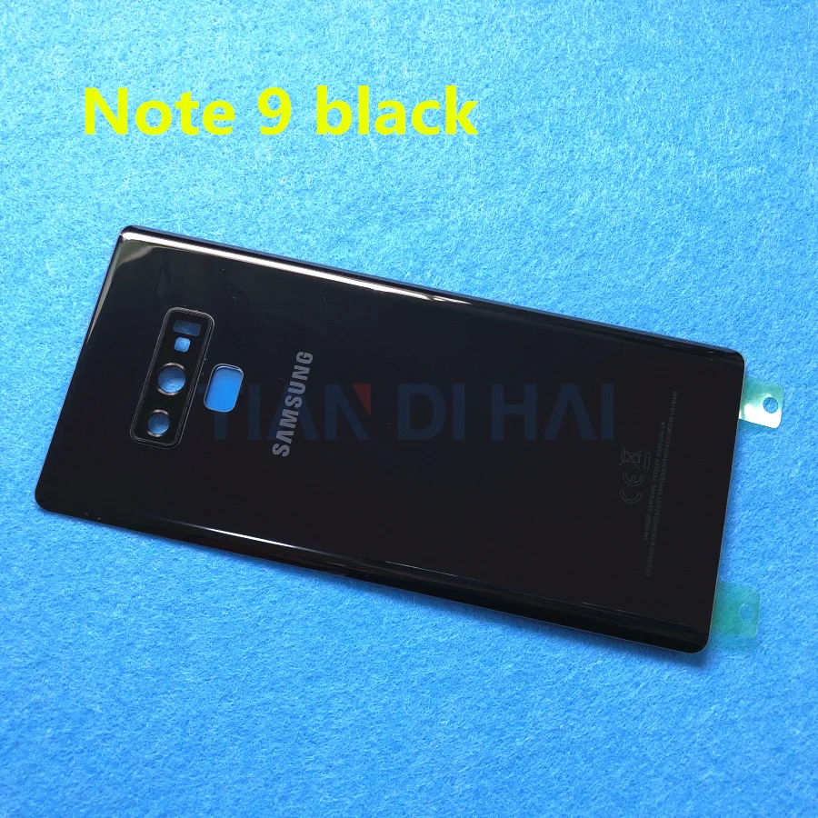 Note 9 black Note9 8 задний Панель стеклянная задняя крышка батарейного отсека для samsung Galaxy Note 9 N960 N960F Note 8 N950 N950F N950FD Батарея двери - Цвет: Note 9 black