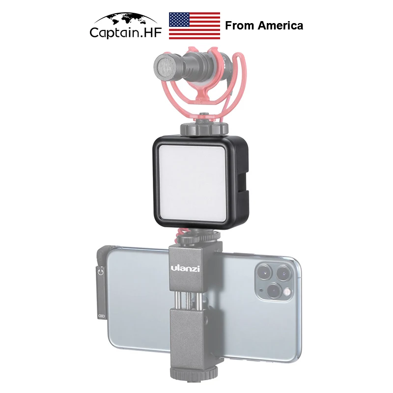 

US Captain Rechargable VL100 Mini LED Video Light 4.5W COB High Lumen Dimmable Photographic Lighting For DSLR or Smartphone