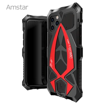 

Amstar 360 Full Protective Armor Case for iPhone 11 Pro Max Metal Frame Silicone Shockproof Cover Case for iPhone X XS Max XR