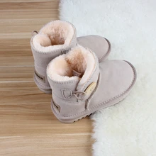 Г. Русские зимние детские зимние сапоги из натуральной кожи модная теплая обувь для мальчиков и девочек-30 градусов, детские толстые Нескользящие зимние сапоги
