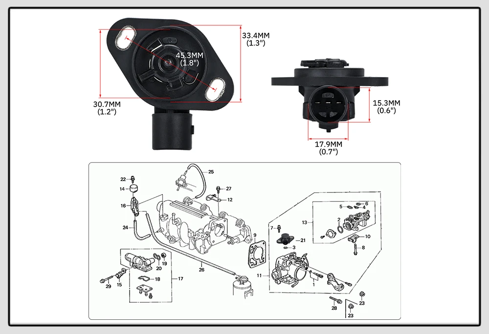 Sensor de posição do regulador