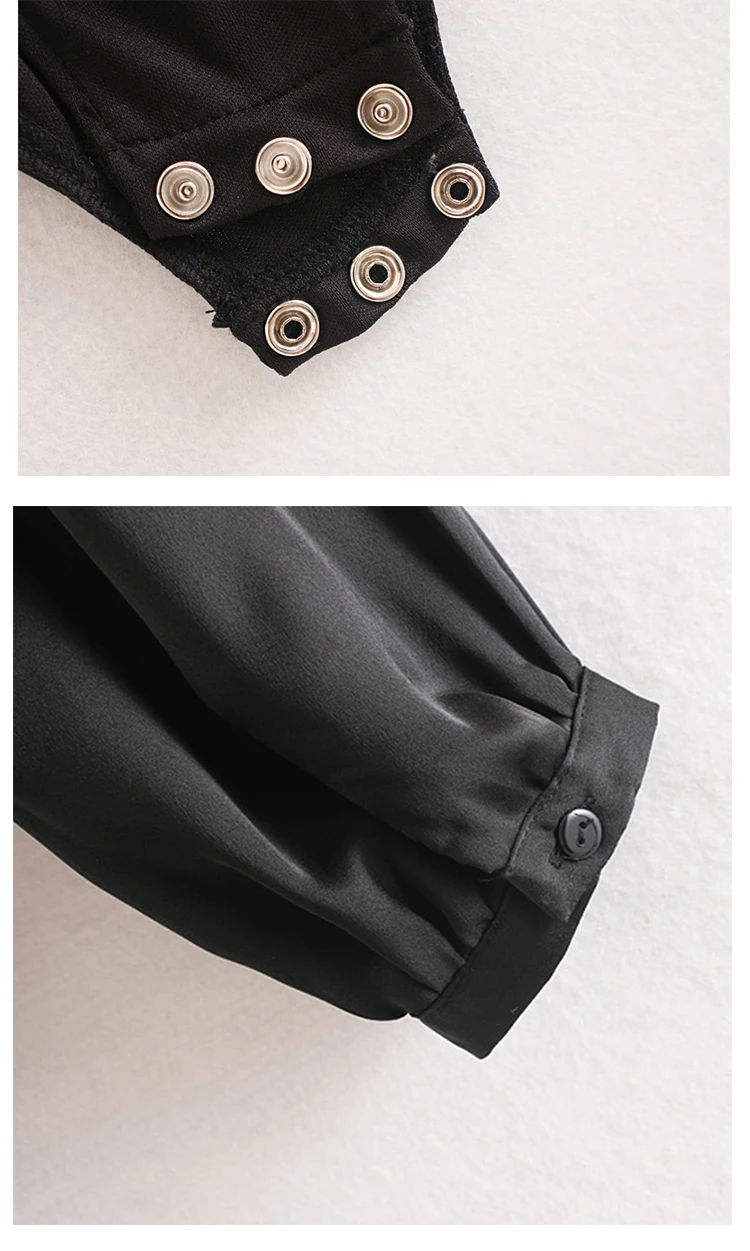 vintage solid cross pleated bodysuits women fashion V neck long sleeve streetwear playsuits casual body femme