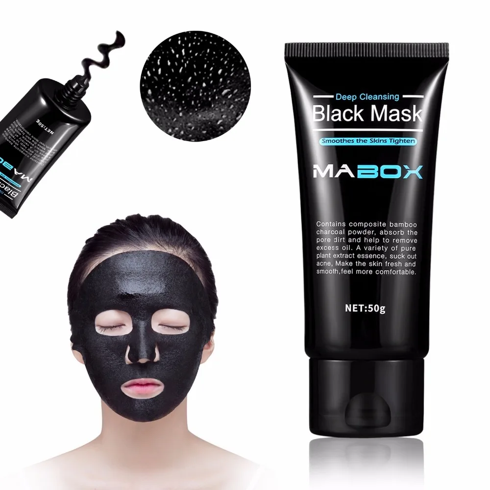 Mabox Black Mask Peel Off Bamboo Charcoal Purifying Blackhead Remover Deep Cleansing for AcneScars Blemishes WrinklesFacial| |