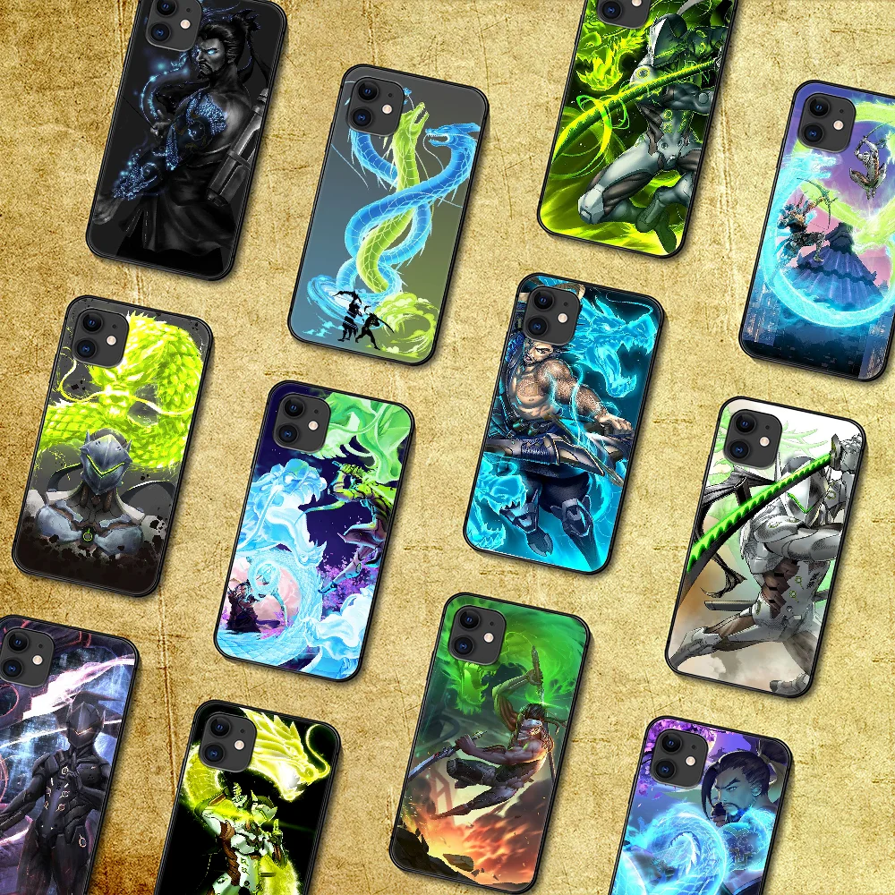 Чехол для телефона Overwatch OW game iphone 5 5s se 2020 6 6s 7 8 12 mini plus X XS XR 11 PRO MAX черный мягкий