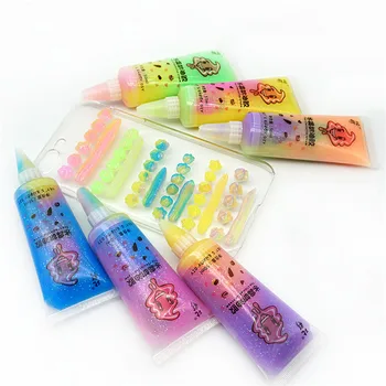 

50ml Slime Simulation Ice Cream Starry Sky Gel Phone Case Cake Cream Chocolate Glue Nail Soft Clay Decoration Material toys Gift