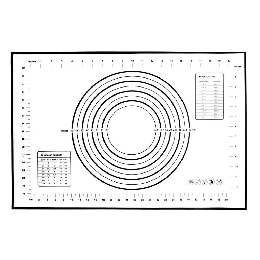 

60*40 Baking Mat Silicone Mat Kneading Mat Non-slip Baking and Mask Pad with Scale Kneading Dough Pad