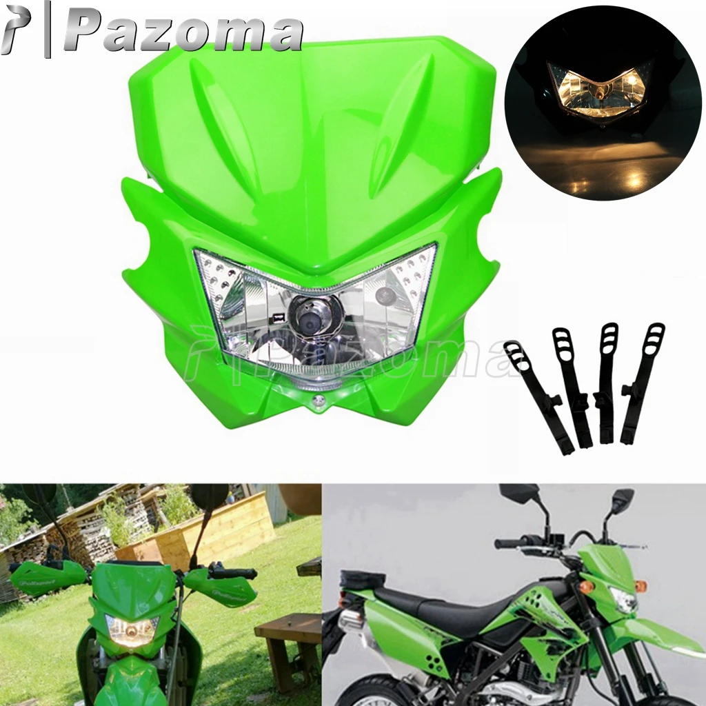 Фара для мотокросса на мотоцикл 12 В H4 фара велосипеда-грязи Kawasaki KX KLX KLR KLE KDX 110 250 450