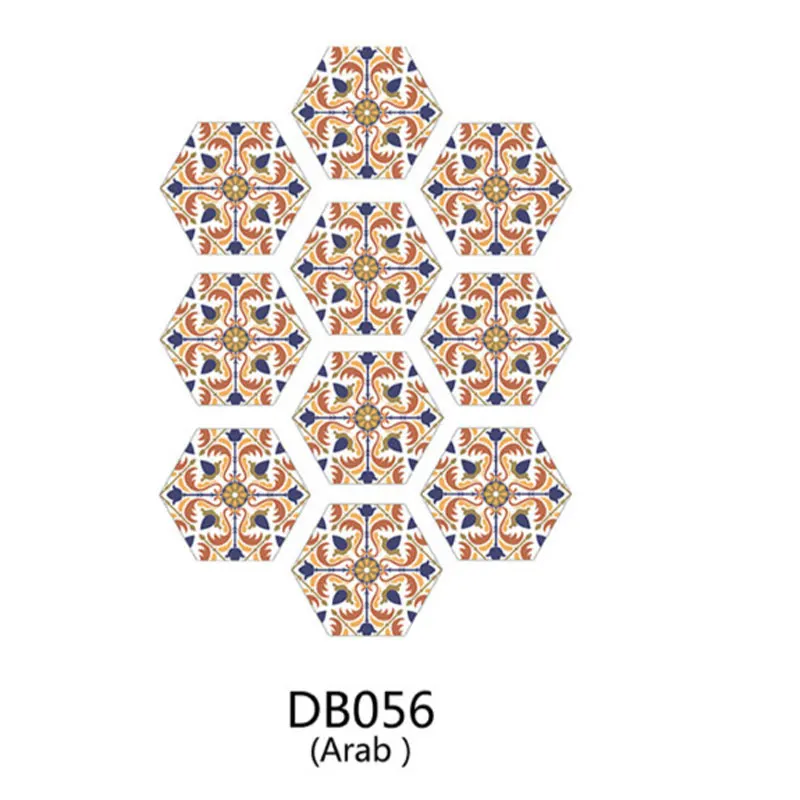DB056 Наклейки на стену сине-белое украшение для дома в классическом стиле аксессуары для гостиной ванной плитки наклейки на пол 10 шт./компл - Цвет: DB056