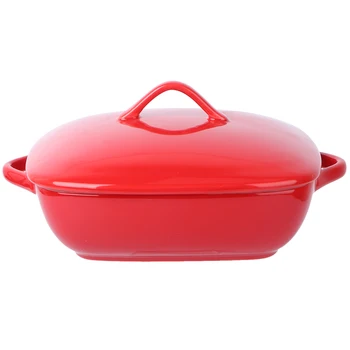 

1pc Nordic Style Baking Dish Microwave Oven Bowl Rectangular Baking Plate Ceramics Binaural Bakeware Household Baking Tray