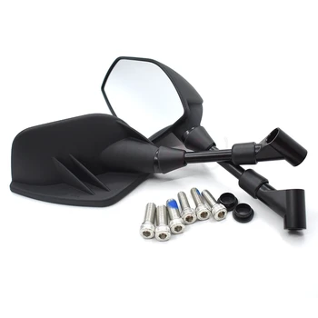 

Black universal 8mm 10mm motorcycle rearview mirror white glass For DUCATI MONSTER M400 M600 M620 M750 M750IE M900