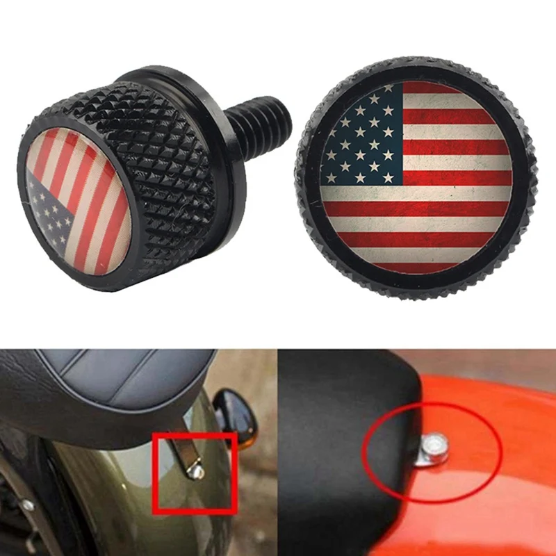 

Universal Rear Billet Motorcycle Seat Mount Knurled Bolt Screw Cap For 009-2014 Wheel Bolt Caps