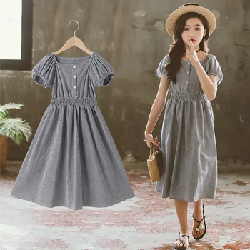 

Girls Short Sleeve lu jian qun Korean Dress 2020 New Children's Summer Thin Cool Dress