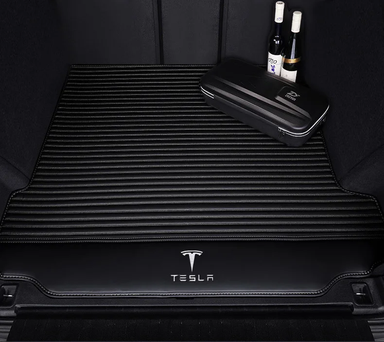 Только в 16-17-Tesla модель X коврик багажника полностью окруженный багажник Coaster Refit