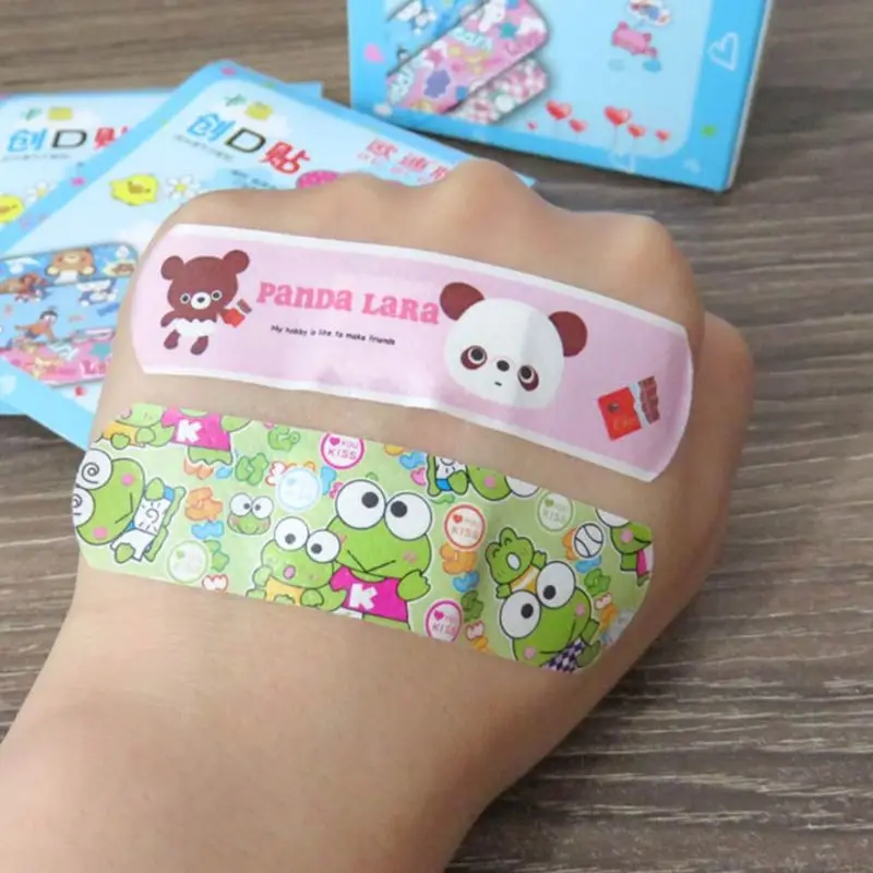 100Pcs/Box Child Kids Waterproof Adhesive Bandages Cute Cartoon Animal Printed First Aid Medical Healing Band Hemostasis - Цвет: Многоцветный
