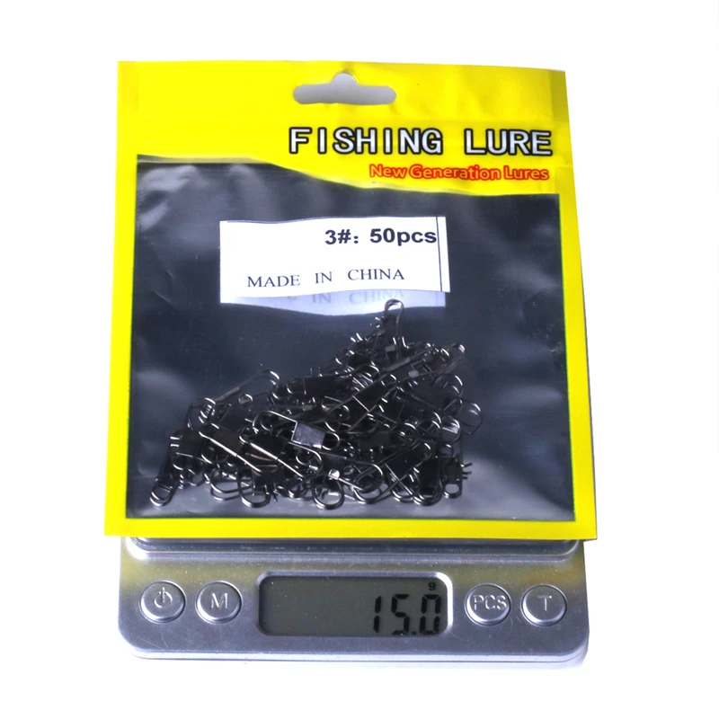 50PCS/Lot  Carp Fishing Accessories Luya Fishing Type B Pin  Rolling Swivel For Model 1#2#3#4#5#6 Stainless Steel Metal Outdoor