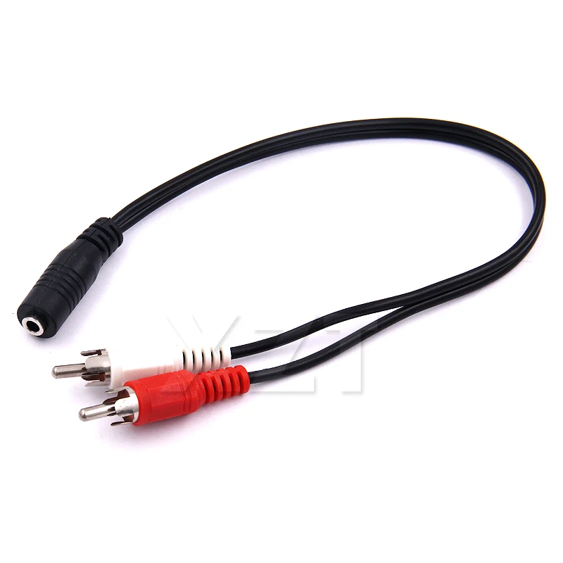 Универсальный RCA кабель 3 5 мм Jack стерео аудио гнездо на 2RCA штекер наушники AUX Y
