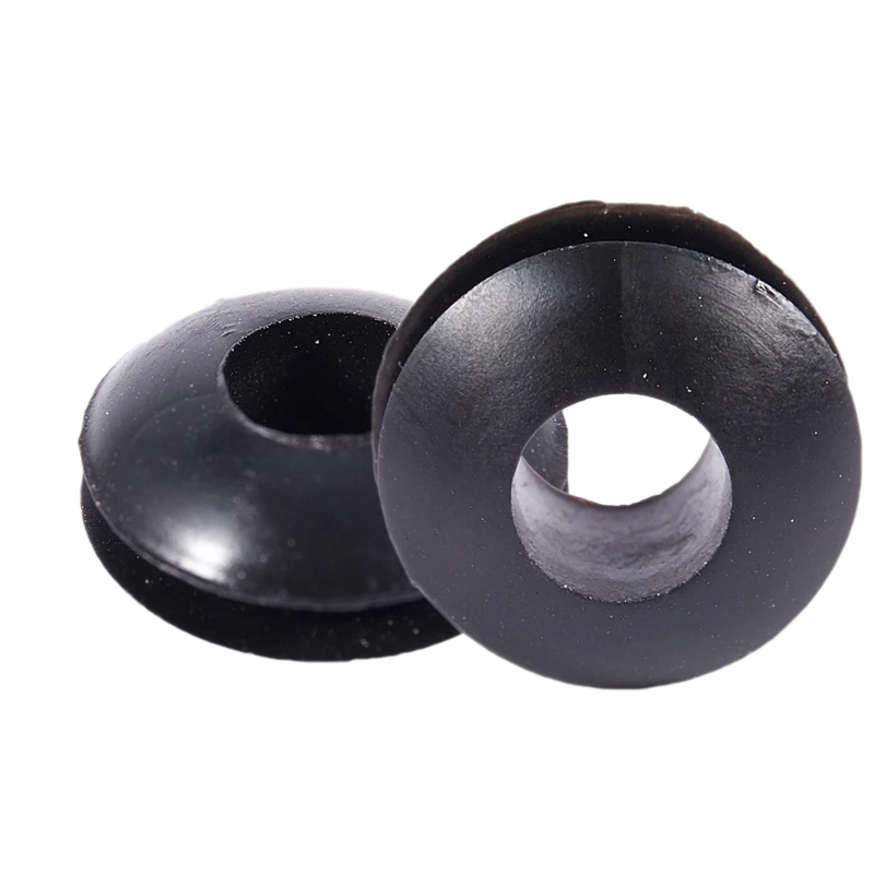 90pcs Black Rubber Grommet Electrical Cable Wire Gasket 1.5mm Groove