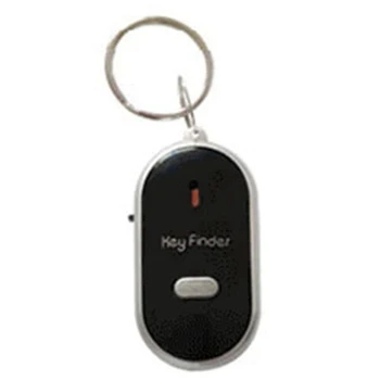 

Wireless Whistle Key Finder Key Chain for Anti-Lost Device Key Chain Electronic Anti-Theft Key Search(Black)