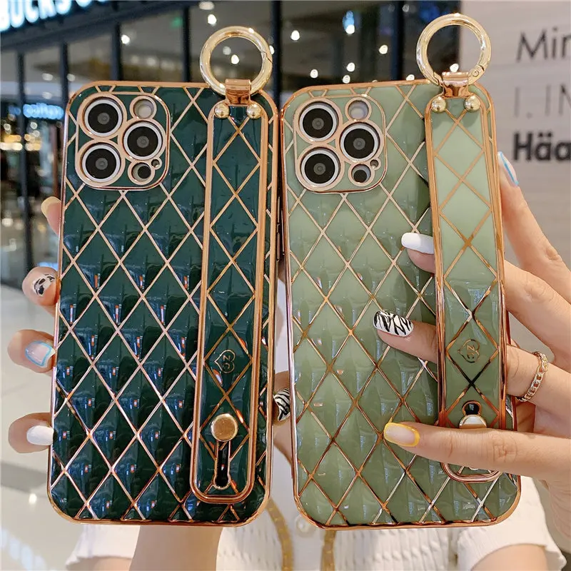 Чехол с ремешком на запястье для телефона iPhone 11 12 Pro Max XR XS X 7 8 Plus 12Mini защитный чехол