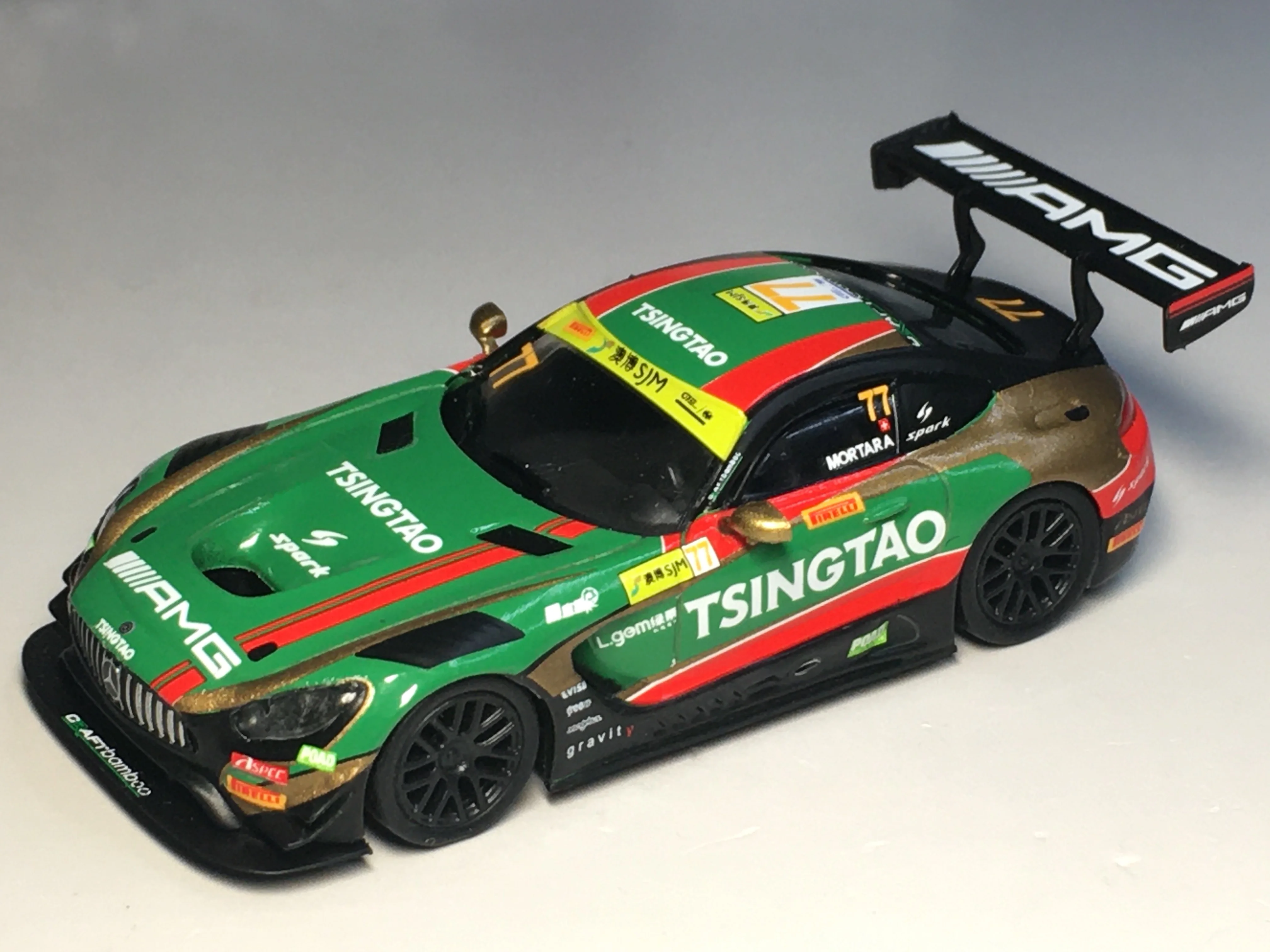 Sparky 1/64 Y168 Mercedes-AMG GT3 #77 команда крафт-бамбук гонки 6th ФИА ГТ Кубок мира Макао литой