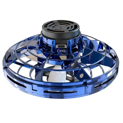 Blue 2pcs 1/2 шт. Flynova Летающий волчок блюдце светодиодный Drone с изображением игры «камень, ножницы, бумага анти-стресс игрушка Интерактивная НЛО игрушки подарок для детей - Цвет: Blue 2pcs
