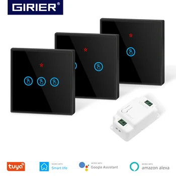 

Tuya Smart Wifi DIY Light Swtich with 433Mhz RF Receiver, Touch Panel RF Transmitter, Work with Alexa Google Home Smart Life App