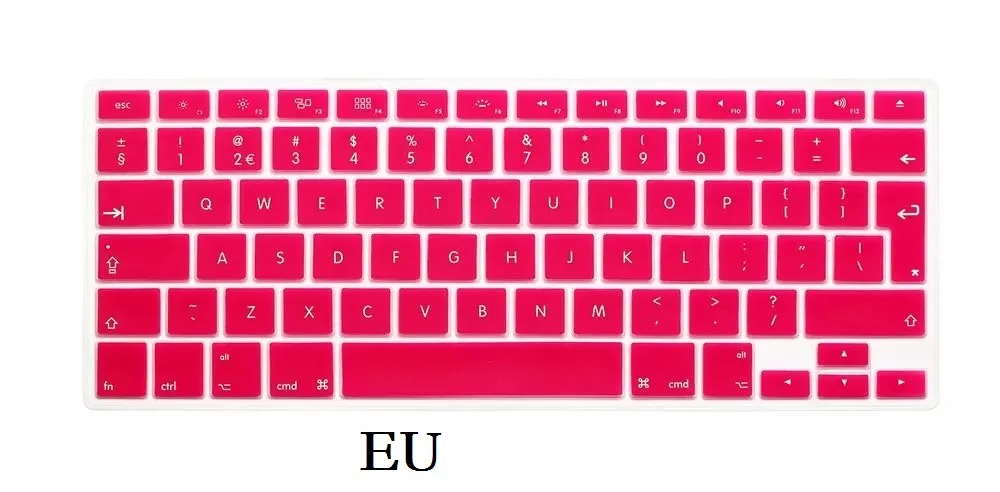 EU-Red Клавиатура для Macbook Pro retina 13 15 A1502 A1398, чехол для клавиатуры, тонкая, водонепроницаемая, защитная пленка - Цвет: EU-Red