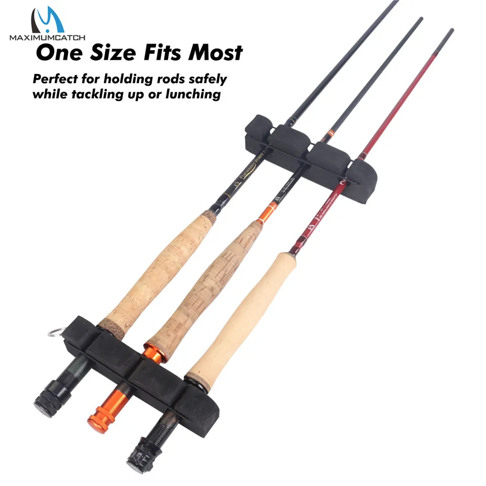 Maximumcatch Portable Foam/Bamboo Material Fly Fishing Magnetic Car Rod  Holder Fishing Rod Holder