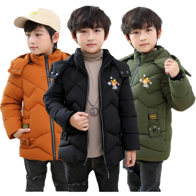 

Against The Cold Winter Boys Jacket Velvet Thickening Keeping Warm Hooded Coat For Kids Christmas Present Children Outerwear