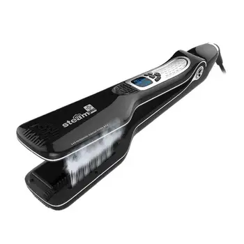 

Hair Straightener Professional Vapor Spray Fast Heating Titanium Ceramic Hair Iron Steam Straightener Hair Styler LCD Flat Iron