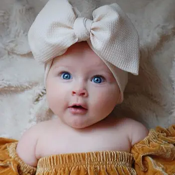 

3 Pcs/Set Baby Girls Lovely Bow Hairband Elastic Wide Headband Stretch Knot Bandanas Turban Headdress Clothing Accessory