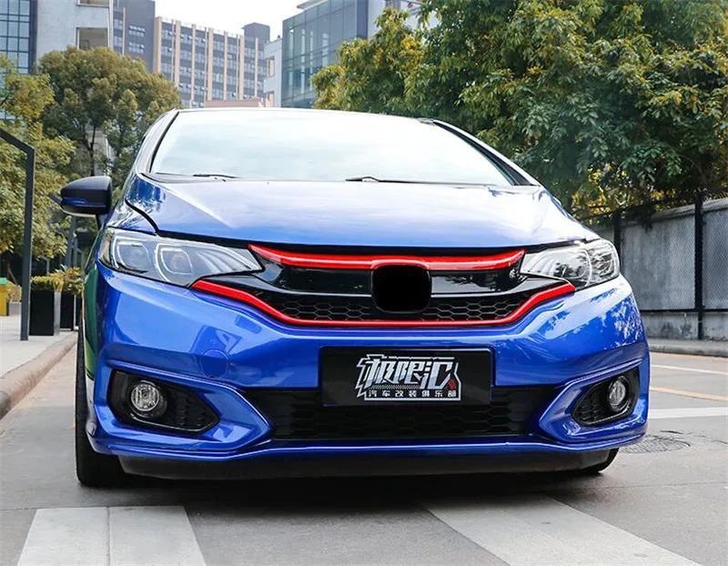 CEYUSOT Решетка переднего бампера гоночные грили для Honda Fit Jazz декоративная крышка бампер сетчатая крышка решетка отделка полосы GK5