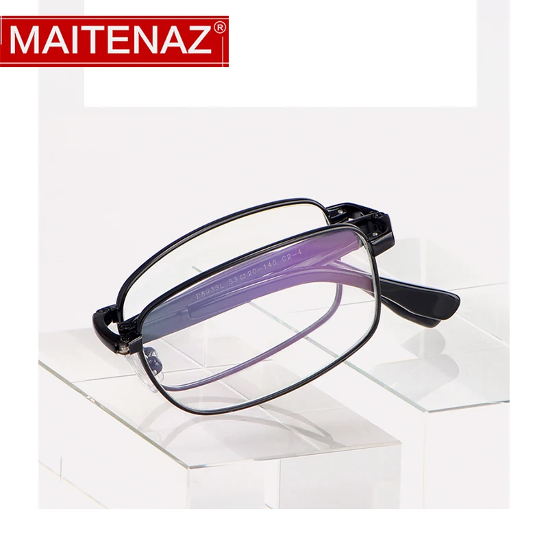 MAITENAZ Titanium Folding Reading Glasses Ultralight Fashion Eyewear for Men Protection Spectacles D8923 | Аксессуары для одежды