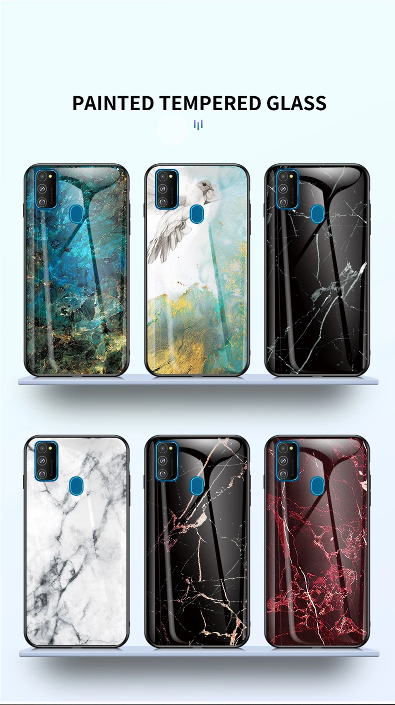 Стекло Мрамор чехол КРЫШКА ДЛЯ samsung Galaxy M30S A10S A20 A30 A40 A50 A60 A70 A80 A90 A7 s8 s9 s10 note 8 9 10 плюс Чехол