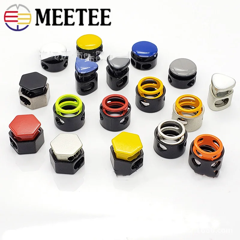 Meetee, 20 шт, мода, стиль, металл, фиксатор шнура, шнур для шляпы, пряжка, сделай сам, пуховик, Весенняя кнопка, аксессуар для костюма