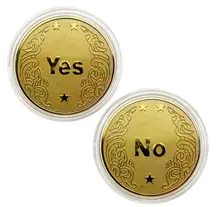 Yes No Challenge Coin Souvenir Commemorative Game Coins Decor Case Antique Collection Memorabilia Gift Gold Silver 50pcs