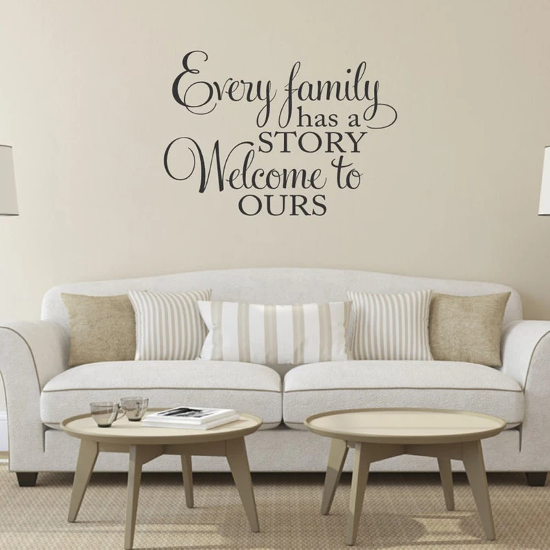 MVPSALE Every Family Has a Story Welcome Toours Wall Post 6027,Every Family Removable Art Vinyl Mural Home Room Decor Wall Stickers 