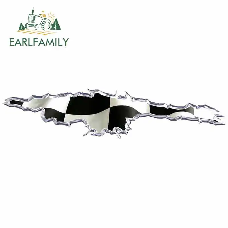 Earlfamily 13 см x 4 2 для автомобильных наклеек с Клетчатым флагом аниме украшение