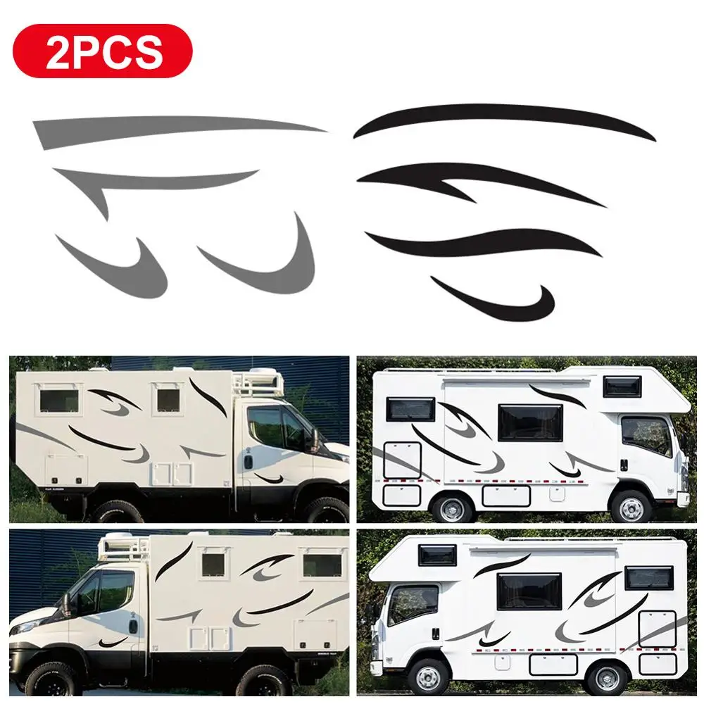 

2PCS Car Stickers RV sticker Vehicle Decals Car Exterior Decor Stickers Graphics Decals Vinyl Stickers for Caravan Travel Camper