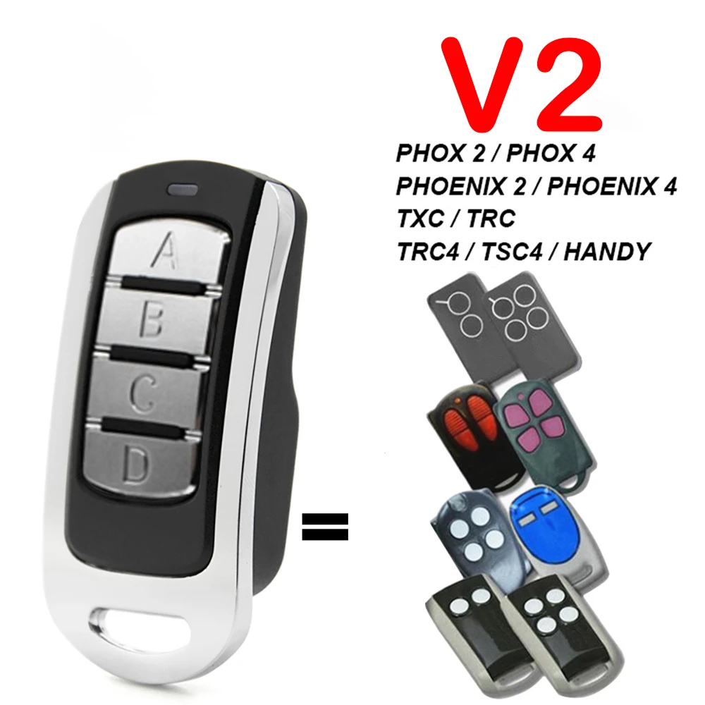 V2 HANDY Remote Control V2 PHOENIX 2 / PHOENIX 4 / PHOX 2 / PHOX 4 Garage Door Opener Wireless Transmitter Key 433.92mhz smart door lock