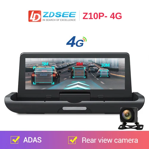 LDZDSEE 4G ADAS Автомобильный видеорегистратор Dash cam Full HD1080P камера Привод Видео Авто регистратор 7,84 ''Android gps камера заднего вида - Название цвета: 4G Support