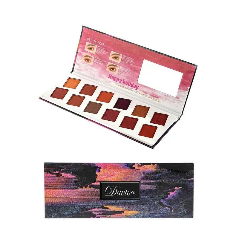 12 Colors Matte Eyeshadow Palette Waterproof Makeup Matte Eye Shadow Long Lasting Pigment Palette Eye's Makeup Palette Cosmetic