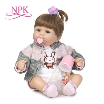 

NPK 40cm Silicone reborn baby doll toys like real newborn princess girls babies reborn toy fashion birthday present Xmas